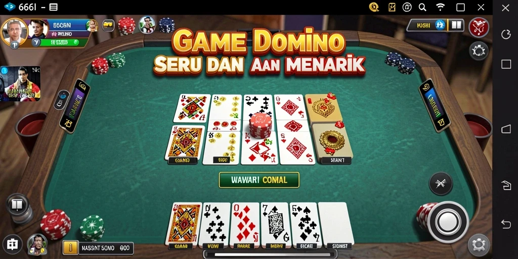 Tampilan gameplay seru dari game Domino 666I.