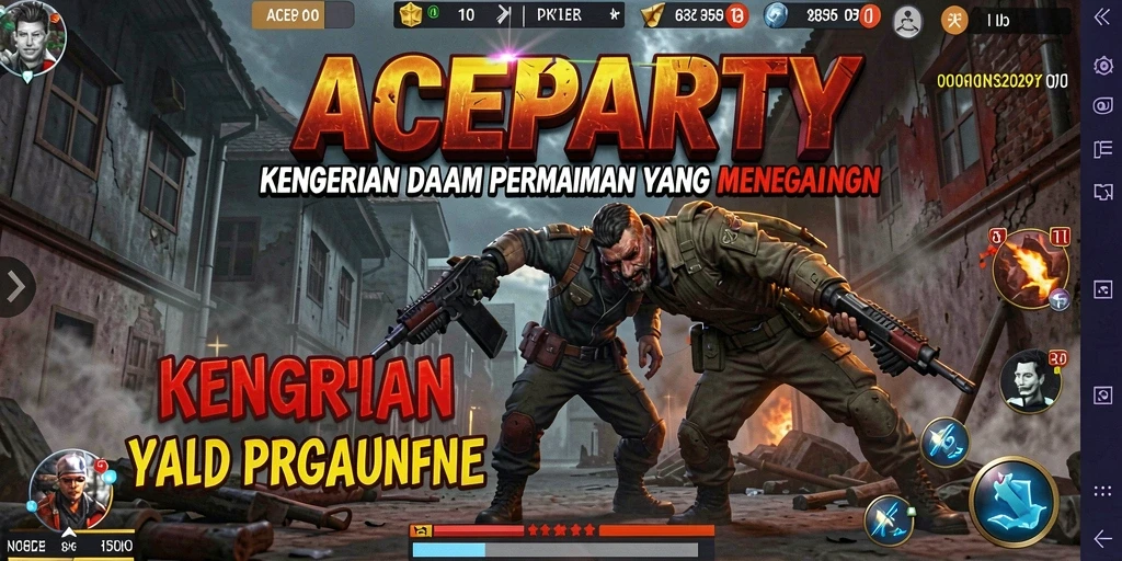 Screenshot menampilkan suasana mencekam dari gameplay ACEPARTY.