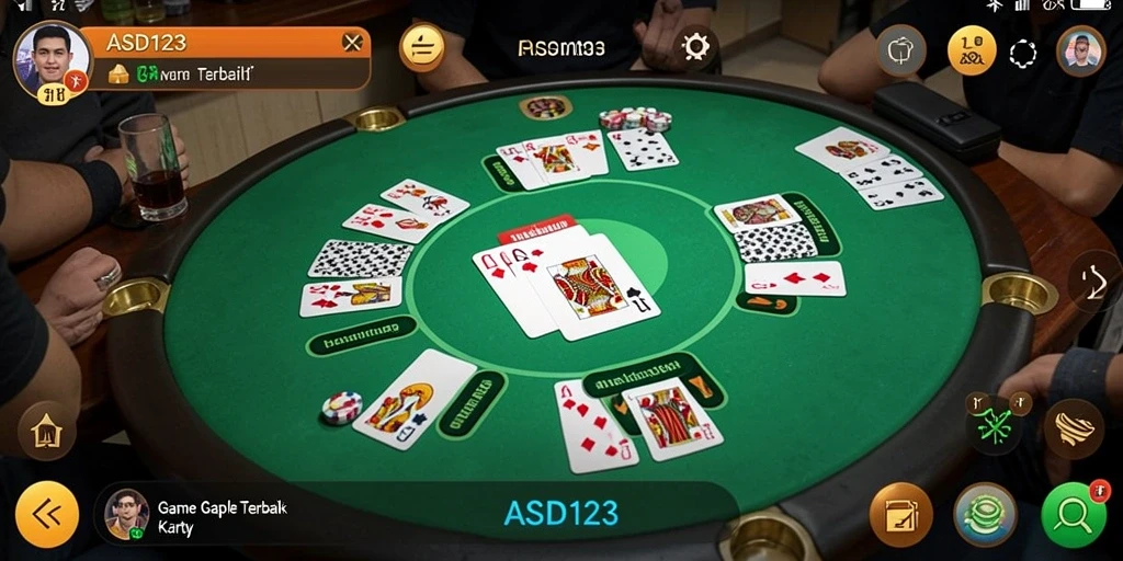 Tampilan permainan Gaple yang seru dan interaktif dalam ASD123.