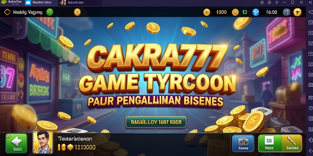 Screenshot menampilkan gameplay seru dan strategi bisnis dalam CAKRA777.