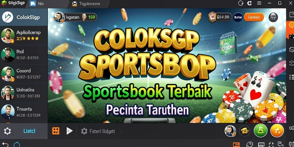 Tampilan screenshot utama COLOKSGP memperlihatkan antarmuka sportsbook yang modern.