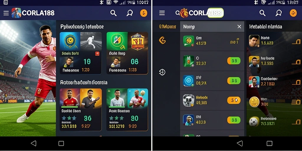 Tampilan menarik dari gameplay taruhan di aplikasi CORLA188.