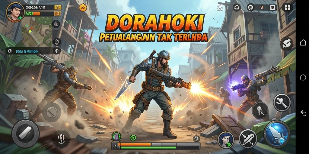 Tangkapan layar gameplay DORAHOKI yang seru dan mendebarkan.