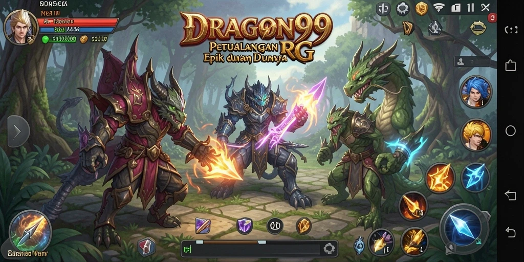 Tampilan gameplay <strong>DRAGON99</strong> yang mengasyikkan dan menantang di dunia RPG.