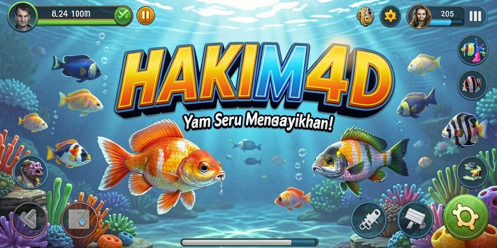 Tangkapan ikan dalam permainan HAKIM4D yang menampilkan keindahan underwater.