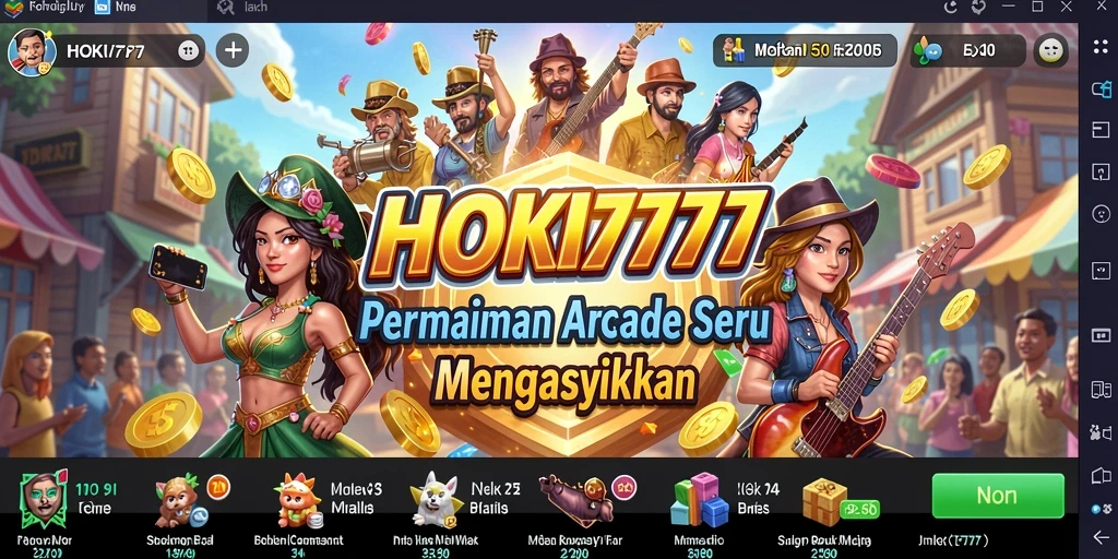 Screenshot HOKI777 menampilkan aksi seru dalam permainan Arcade.
