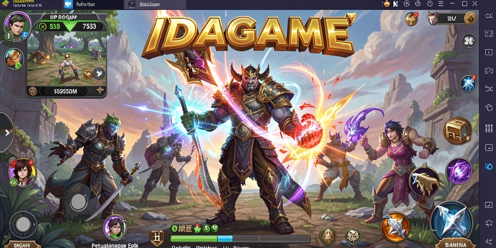 Tampilan gameplay mendebarkan dari IDAGAME yang penuh petualangan RPG.