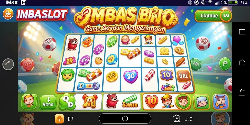 Tampilan gameplay menarik dari IMBASLOT yang menghadirkan keseruan bingo.