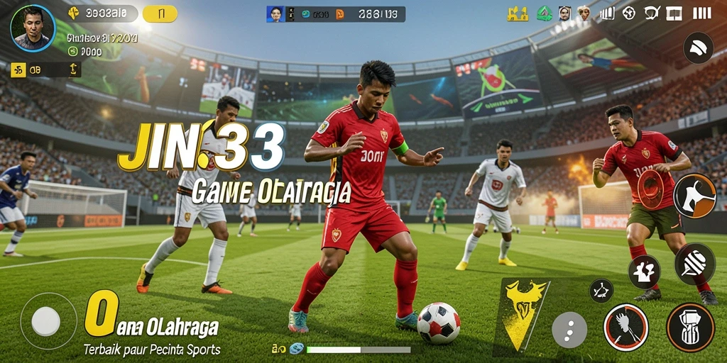 Gameplay seru JIN33 dengan aksi olahraga menegangkan.