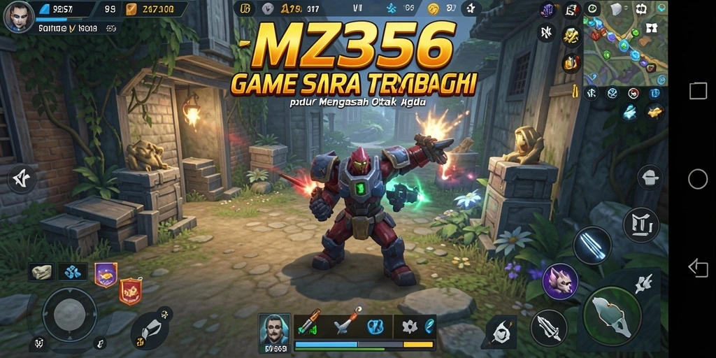 Tangkapan layar utama MZ356 menunjukkan aksi strategi menegangkan.
