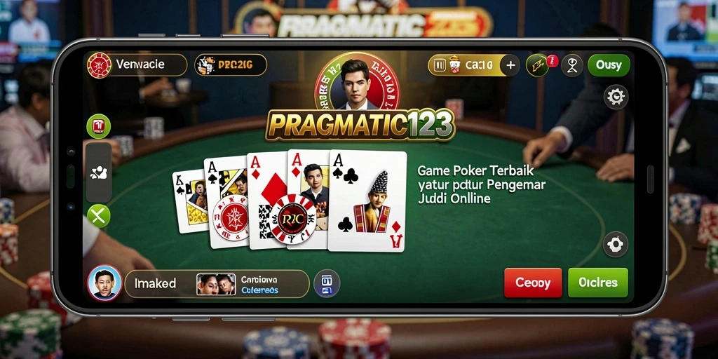 Screenshot gameplay PRAGMATIC123 menunjukkan suasana poker yang mendebarkan.