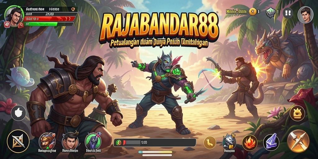 Tampilan gameplay petualangan seru dalam RAJABANDAR88.