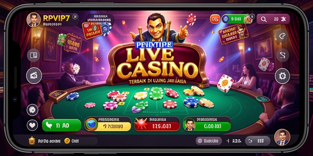 Tampilan gameplay Live Casino yang menegangkan dan interaktif.