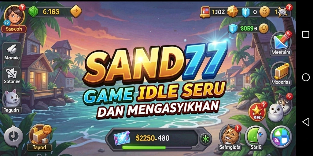 Tampilan gameplay Idle di SAND77 yang menarik dan colorful.