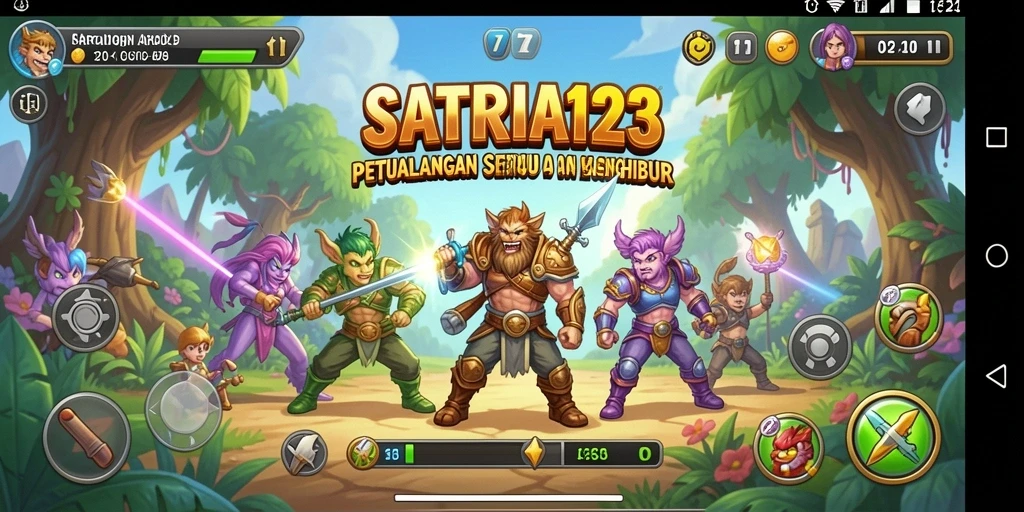 Tampilan gameplay SATRIA123 yang penuh warna dan mengasyikkan.
