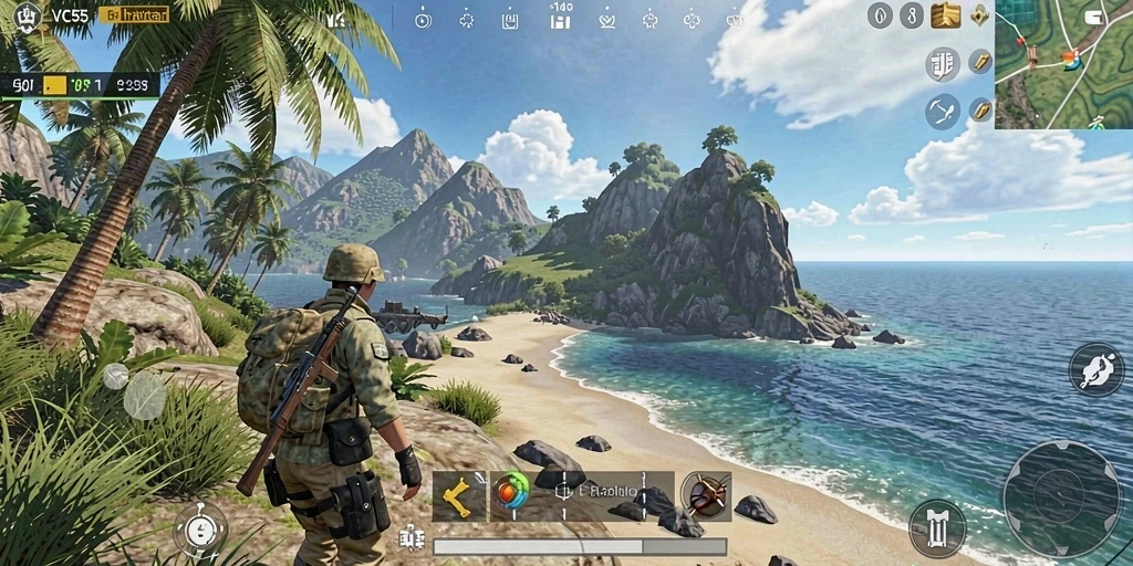 Gameplay seru di dunia terbuka VC55 yang penuh petualangan.