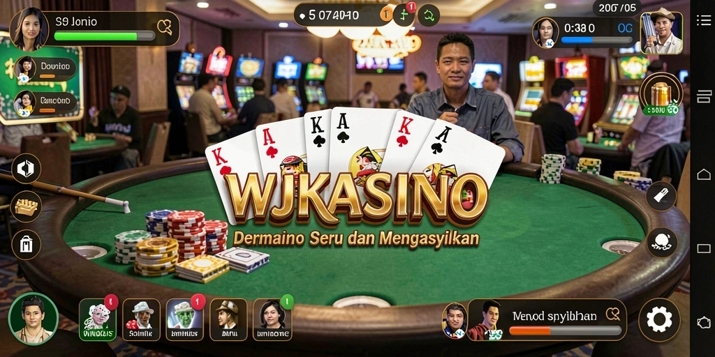Tampilan menarik dari gameplay WJKASINO yang menampilkan permainan Domino.